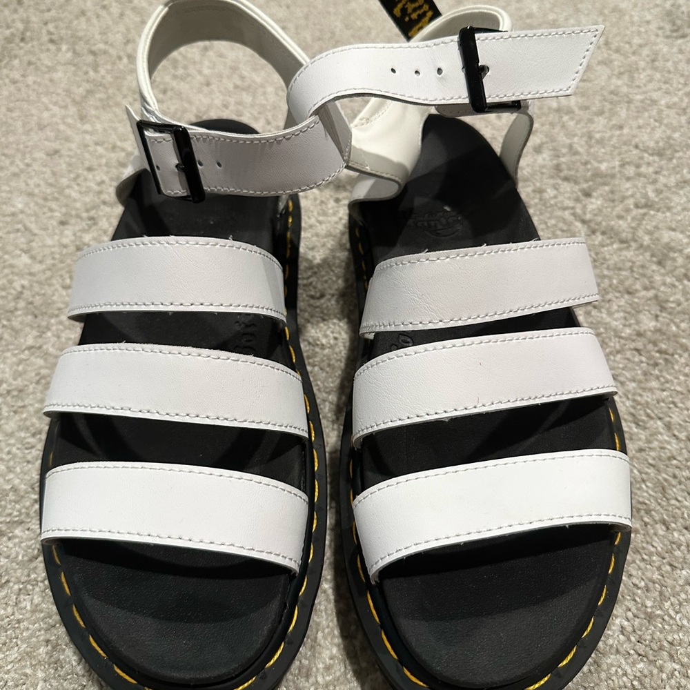 Dr. Martens Kids Black and White Sandals